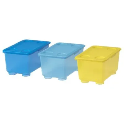 IKEA GLIS Box Blue / Yellow