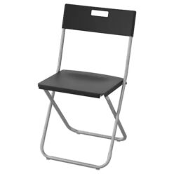 IKEA GUNDE black folding chair